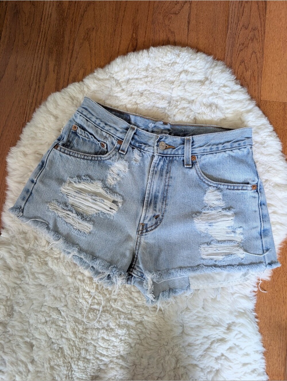 Levi's 505 Vintage Cut Off Denim Jean Shorts 29